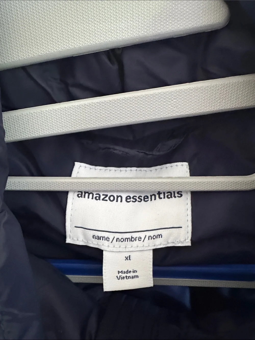 Amazon Essentials Navy Quilted Vest with White Trim